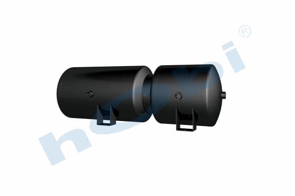Air Tank, Steel, External 2 pcs, With Body&Cover Bracket, Ø300 Lt:54 Black