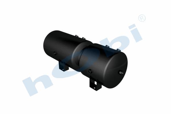 Air Tank, Steel, External 2 pcs, With Body&Cover Bracket, Ø300 Lt:54 Black