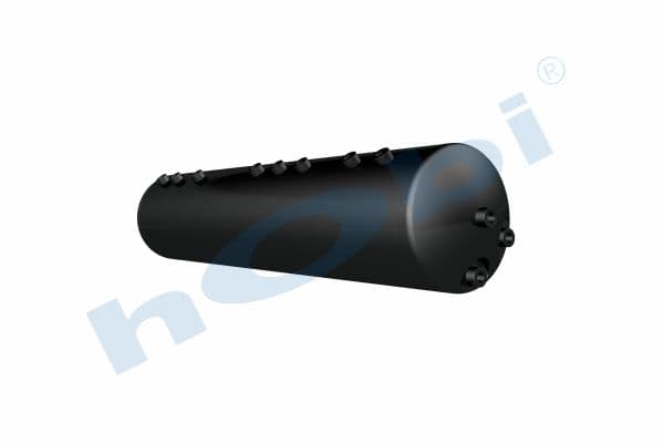 Air Tank, Steel, Internal 2 pcs, Ø246 L:1163 Lt:51,5 Black (RAL9005)