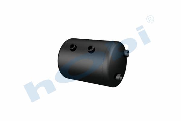Air Tank, Steel, Internal 2 pcs, Ø206 L:315 Lt:10 Black (RAL9005)