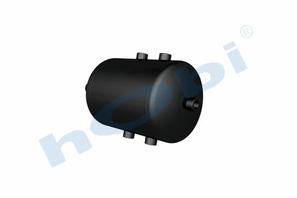 Air Tank, Steel, Internal 2 pcs, Ø206 L:315 Lt:10 Black (RAL9005)