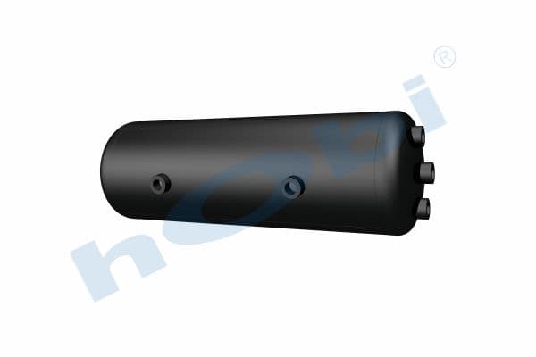 Air Tank, Steel, Internal 2 pcs, Ø206 L:626 Lt:20 Black (RAL9005)