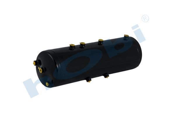 Air Tank, Steel, Internal 2 pcs, Ø230 L:752 Lt:30 Black (RAL9005)