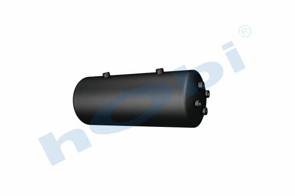 Air Tank, Steel, Internal 2 pcs, Ø259 L:684 Lt:32 Black (RAL9005)