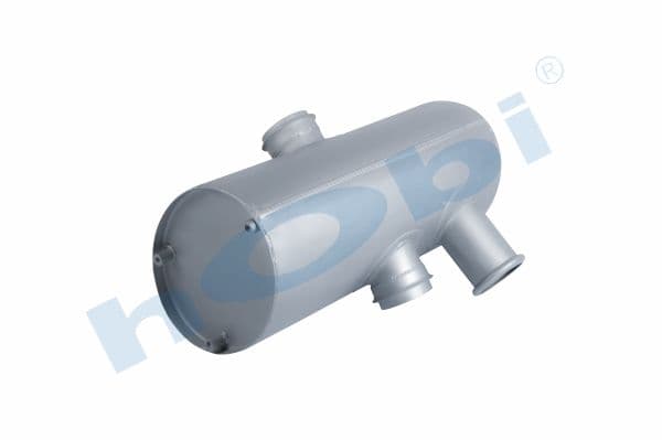 Muffler, Industrial Machine, E3, EL:305x410 L:660 IN:Ø114,3 OUT:Ø114,3
