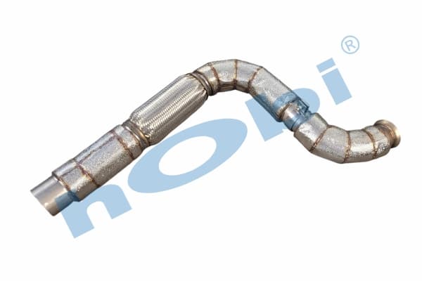 MC Atego E5, Inox, Flexible Pipe, Insulated, Pipe, Exhaust Front,