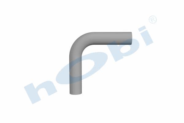 Pipe, UN Elbow, A:90° Ø76,2 L1:295 L2:295 Alusi
