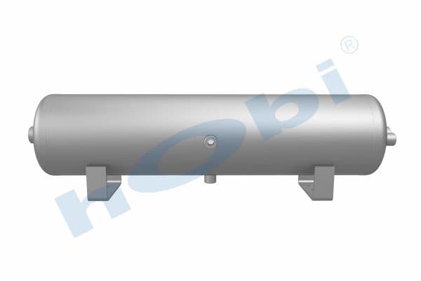Air Tank, Ø166 L:698 Alm, Body With Bracket, Lt:15 Black (RAL9005)