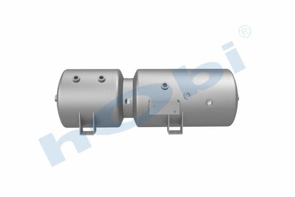 Air Tank, Aluminum, External 2 pcs, With Body Bracket, Ø300 Lt:54 Dark Grey