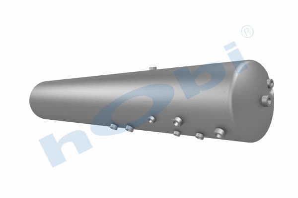Air Tank, Alm, Internal 2 pcs, Ø230 L:1386 Lt:55