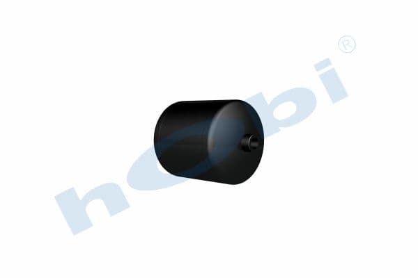 Air Tank, Ø154 L:186 Steel, SC Lt:3 Black (RAL9005)