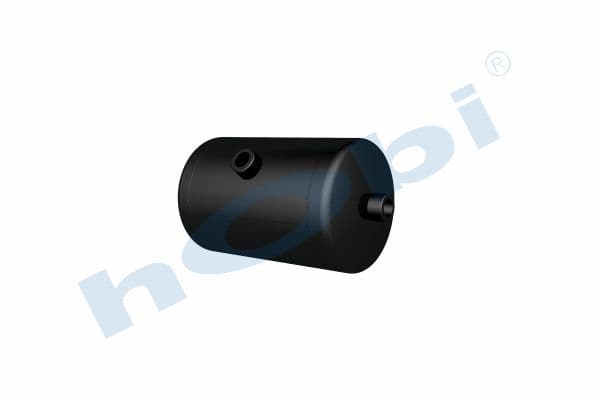 Air Tank, Ø154 L:250 Steel, MN Lt:4 Black (RAL9005)