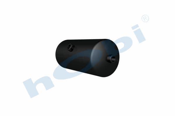Air Tank, Ø154 L:335 Steel, DF Lt:5,5 Black (RAL9005)