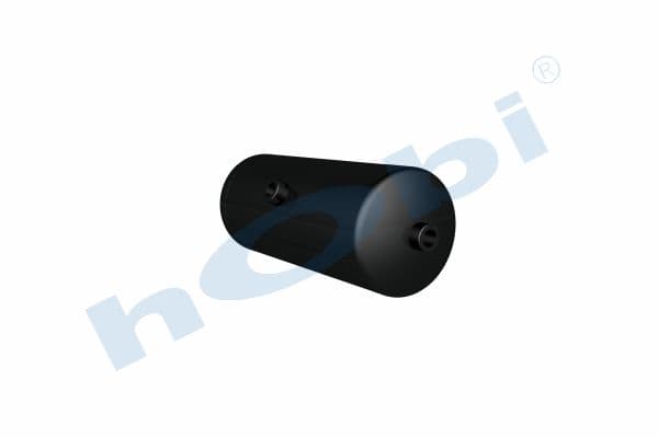 Air Tank, Ø154 L:383 Steel, SC Lt:6 Black (RAL9005)