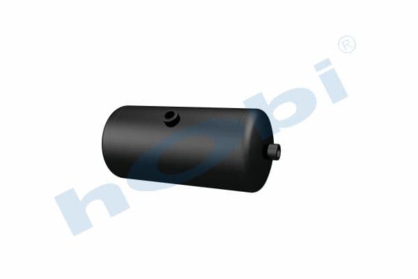 Air Tank, Ø166 L:367 Steel, VL Lt:6 Black (RAL9005)