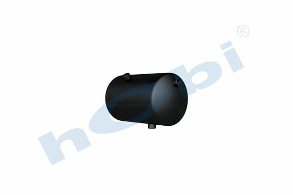 Air Tank, Ø200 L:342 Steel, UN Lt:9,5 Black (RAL9005)