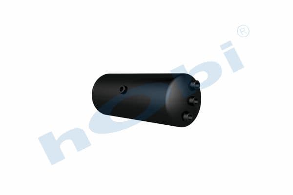 Air Tank, Ø200 L:533 Steel, RN Lt:15 Black (RAL9005)