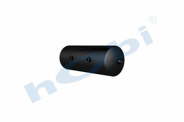 Air Tank, Ø200 L:541 Steel, UN Lt:15 Black (RAL9005)