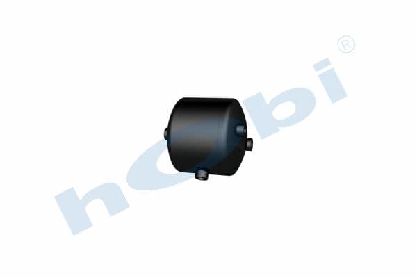 Air Tank, Ø206 L:210 Steel, MN Lt:6 Black (RAL9005)