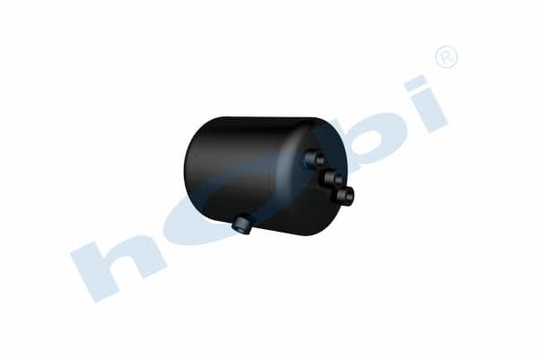 Air Tank, Ø206 L:277 Steel, MN Lt:8 Black (RAL9005)