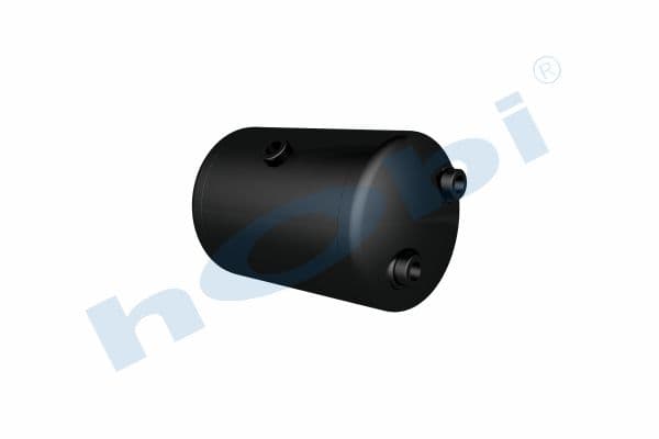 Air Tank, Ø206 L:320 Steel, DF Lt:10 Black (RAL9005)