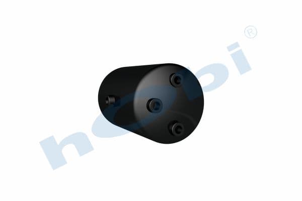 Air Tank, Ø206 L:353 Steel, MC Lt:10 Black (RAL9005)