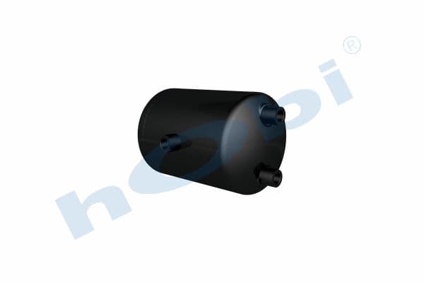 Air Tank, Ø206 L:311 Steel, MC Lt:10 Black (RAL9005)