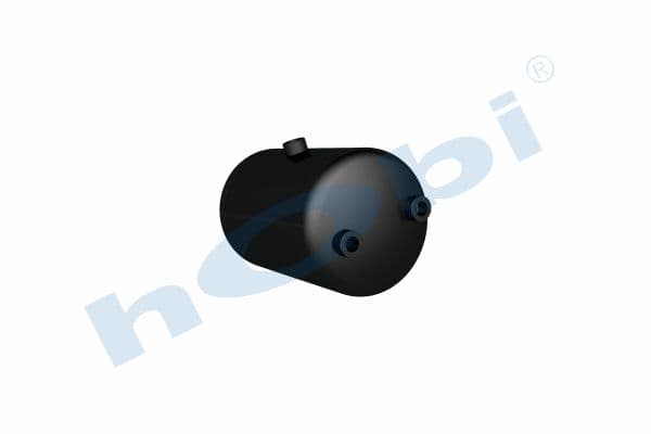 Air Tank, Ø206 L:342 Steel, UN Lt:10 Black (RAL9005)