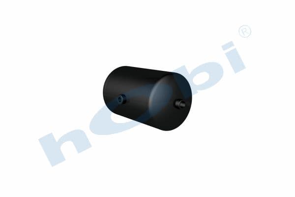 Air Tank, Ø206 L:353 Steel, VL Lt:10 Black (RAL9005)