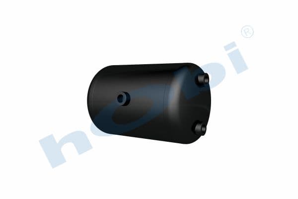 Air Tank, Ø206 L:327 Steel, IV Lt:10 Black (RAL9005)