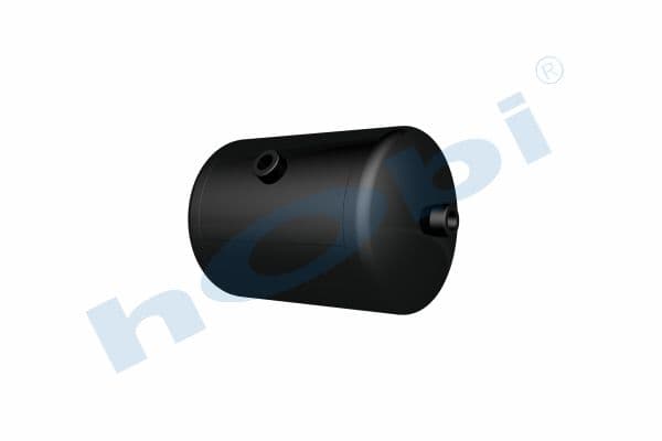 Air Tank, Ø206 L:307 Steel, MC Lt:10 Black (RAL9005)