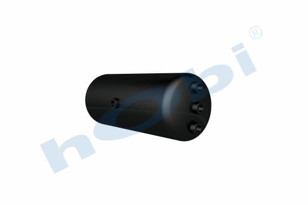 Air Tank, Ø206 L:509 Steel, UN Lt:15 Black (RAL9005)