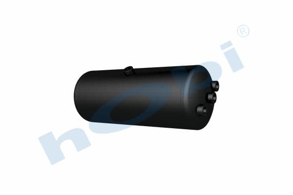 Air Tank, Ø206 L:533 Steel, VL Lt:15 Black (RAL9005)