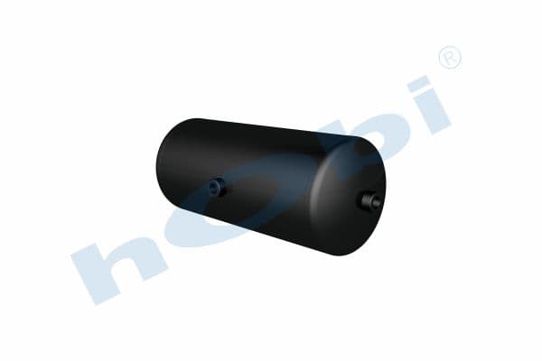 Air Tank, Ø206 L:497 Steel, IV Lt:15 Black (RAL9005)