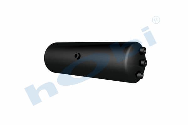 Air Tank, Ø206 L:660 Steel, MC Lt:20 Black (RAL9005)