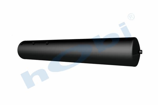 Air Tank, Ø230 L:1381 Steel, UN Lt:55 Black (RAL9005)