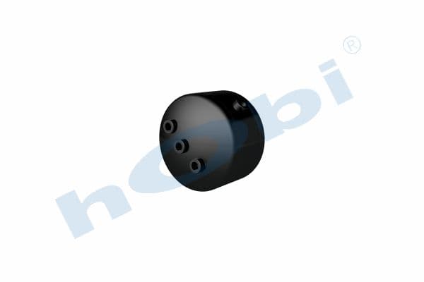 Air Tank, Ø246 L:210 Steel, MC Lt:7,5 Black (RAL9005)