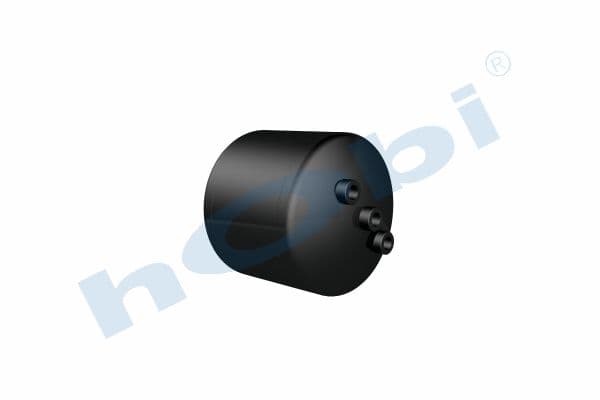 Air Tank, Ø246 L:260 Steel, MC Lt:10 Black (RAL9005)
