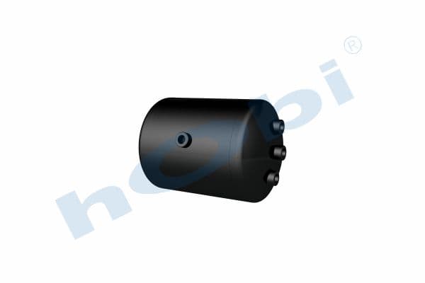Air Tank, Ø246 L:351 Steel, VL Lt:15 Black (RAL9005)