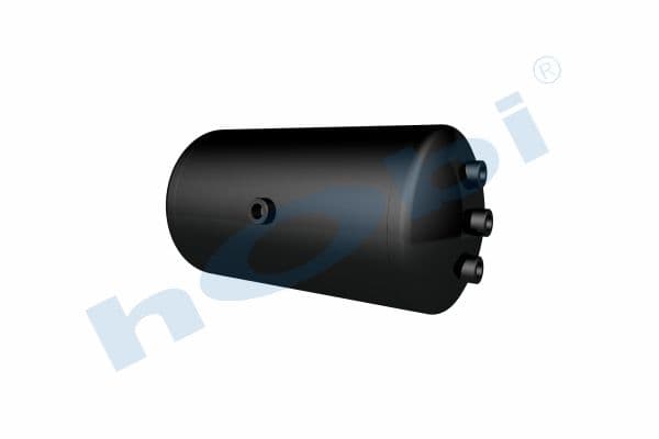 Air Tank, Ø246 L:480 Steel, MC Lt:20 Black (RAL9005)