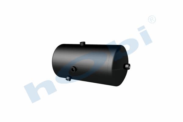 Air Tank, Ø246 L:499 Steel, DF Lt:20 Black (RAL9005)