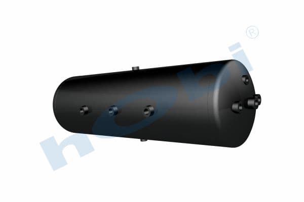 Air Tank, Ø246 L:808 Steel, UN Lt:36 Black (RAL9005)
