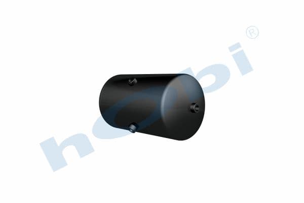Air Tank, Ø250 L:456 Steel, RN Lt:20 Black (RAL9005)
