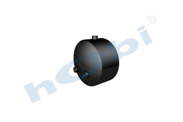 Air Tank, Ø276 L:220 Steel, RN Lt:8 Black (RAL9005)