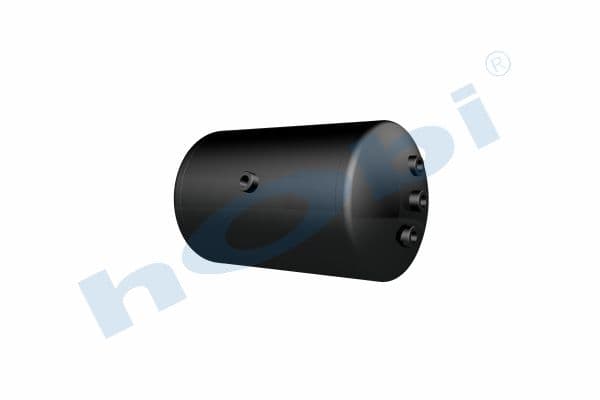Air Tank, Ø276 L:478 Steel, MC Lt:25 Black (RAL9005)