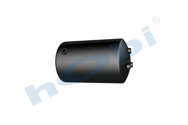 Air Tank, Ø276 L:472 Steel, VL Lt:25 Black (RAL9005)
