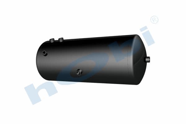 Air Tank, Ø276 L:693 Steel, VL Lt:38 Black (RAL9005)