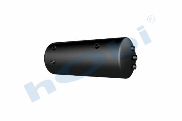 Air Tank, Ø276 L:730 Steel, VL Lt:40 Black (RAL9005)