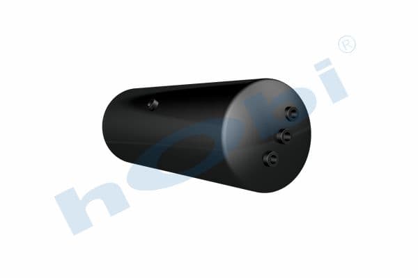 Air Tank, Ø276 L:827 Steel, MC Lt:45 Black (RAL9005)