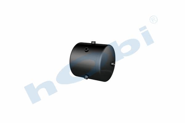 Air Tank, Ø300 L:341 Steel, DF Lt:20 Black (RAL9005)